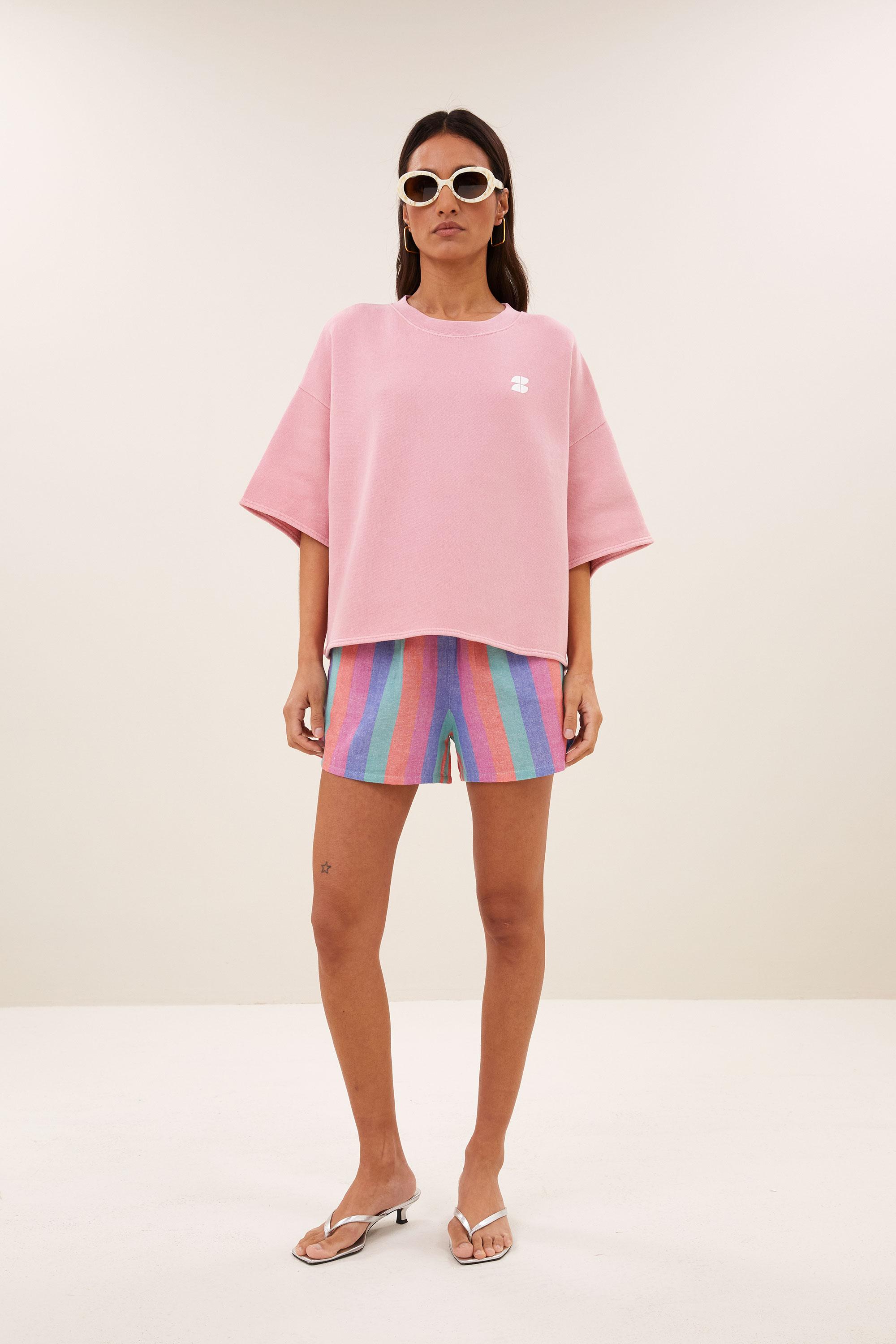 By-Bar Willow Dictionary Top Dusty Pink Damen T-Shirt rosa